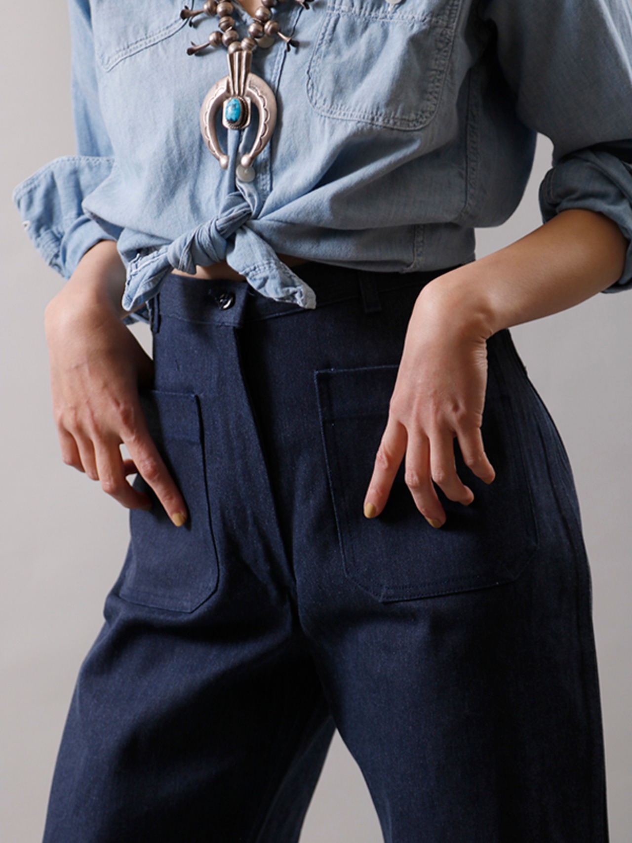 1980's Military / Denim Sailor Pants