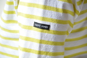 SAINT JAMES【セントジェームス】 ボーダーシャツ[OUESSANT]NEIGE/KIWI