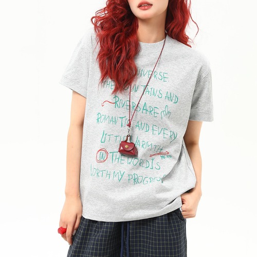 message design short-sleeve tee　メッセージデザイン半袖ティー　J2016