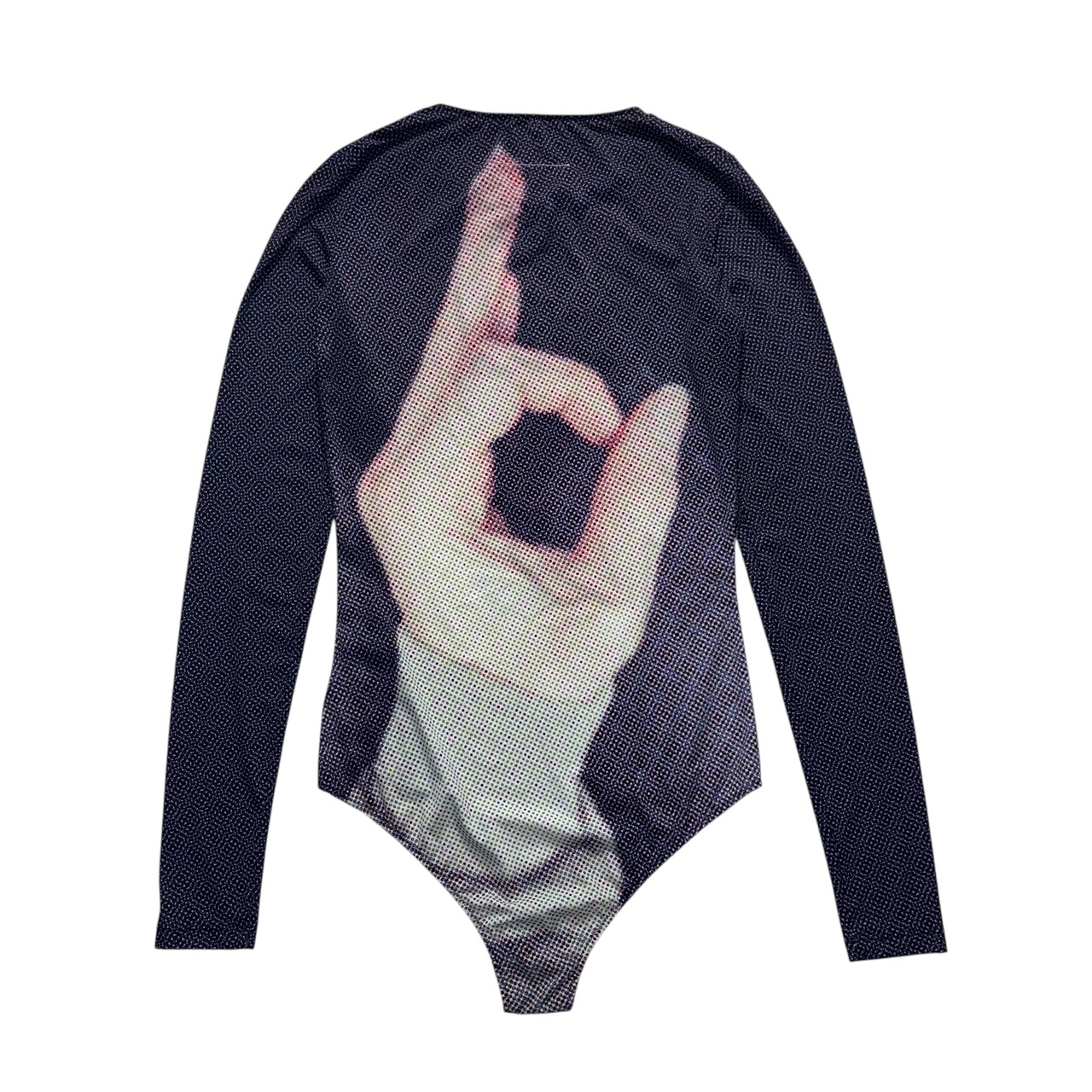 MM6 hand sign dot print body suits