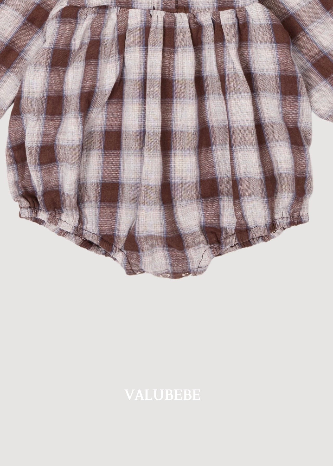 送料無料【予約】/ チェックリボンロンパース / valubebe