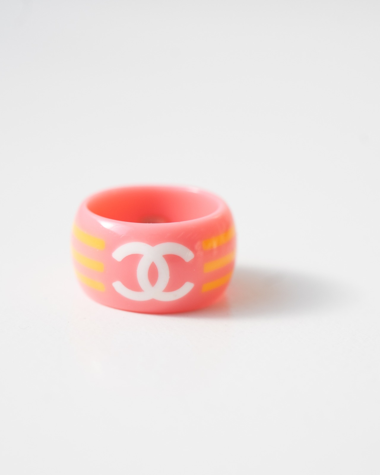 〈CHANEL〉CC mark Plus check ring 2004