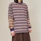PHEENY【 womens 】Multi border layered long sleeve tee
