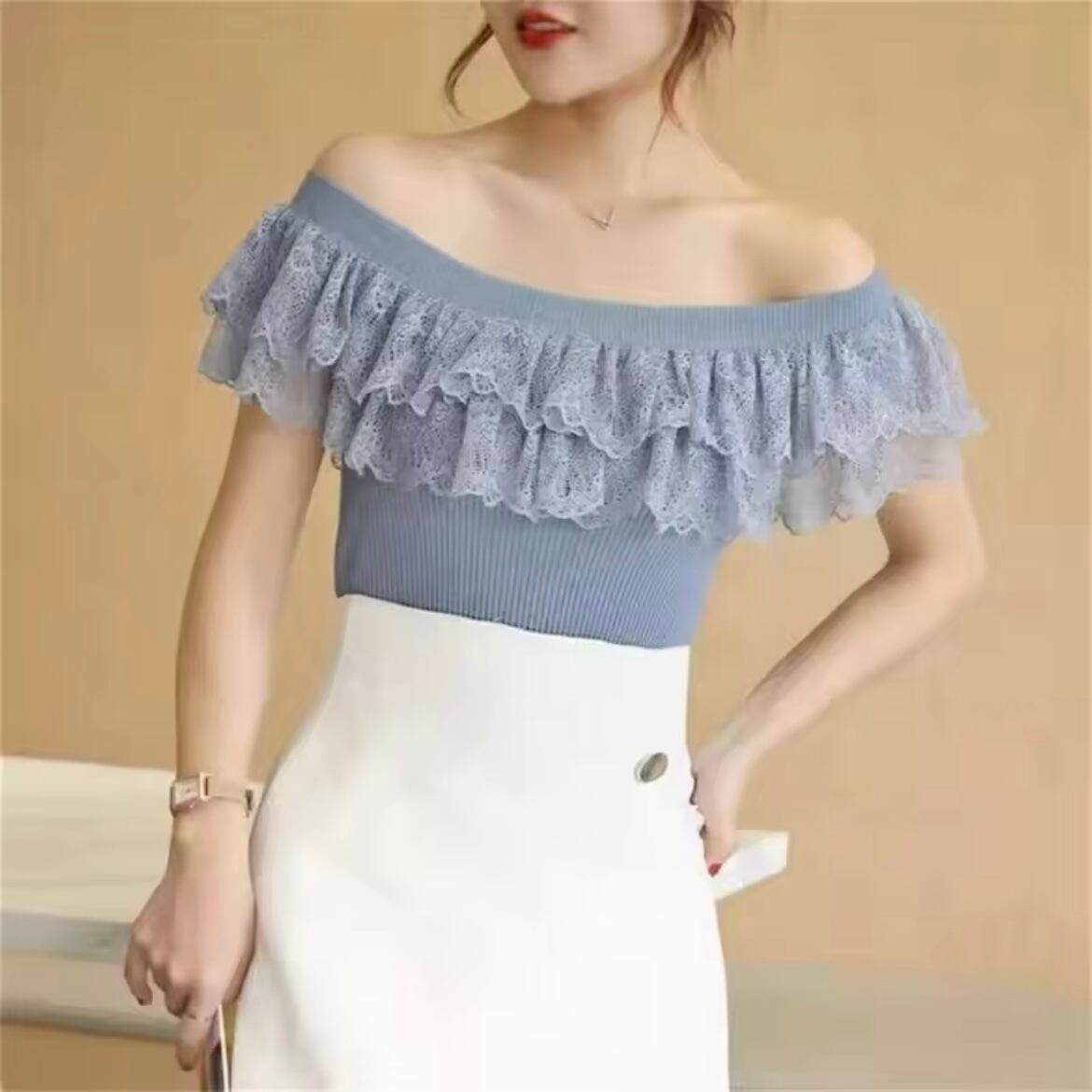 ガーリーフリル2wayトップス