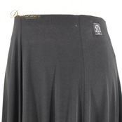 社交ダンス 衣装 スカート ブラック系 Muse 黒 無地 シンプル 練習 レッスン フリル 上品 伸縮 ストレッチ 透け感 かわいい ダンス衣装 イベント ステージ パーティー おしゃれ オールブラック