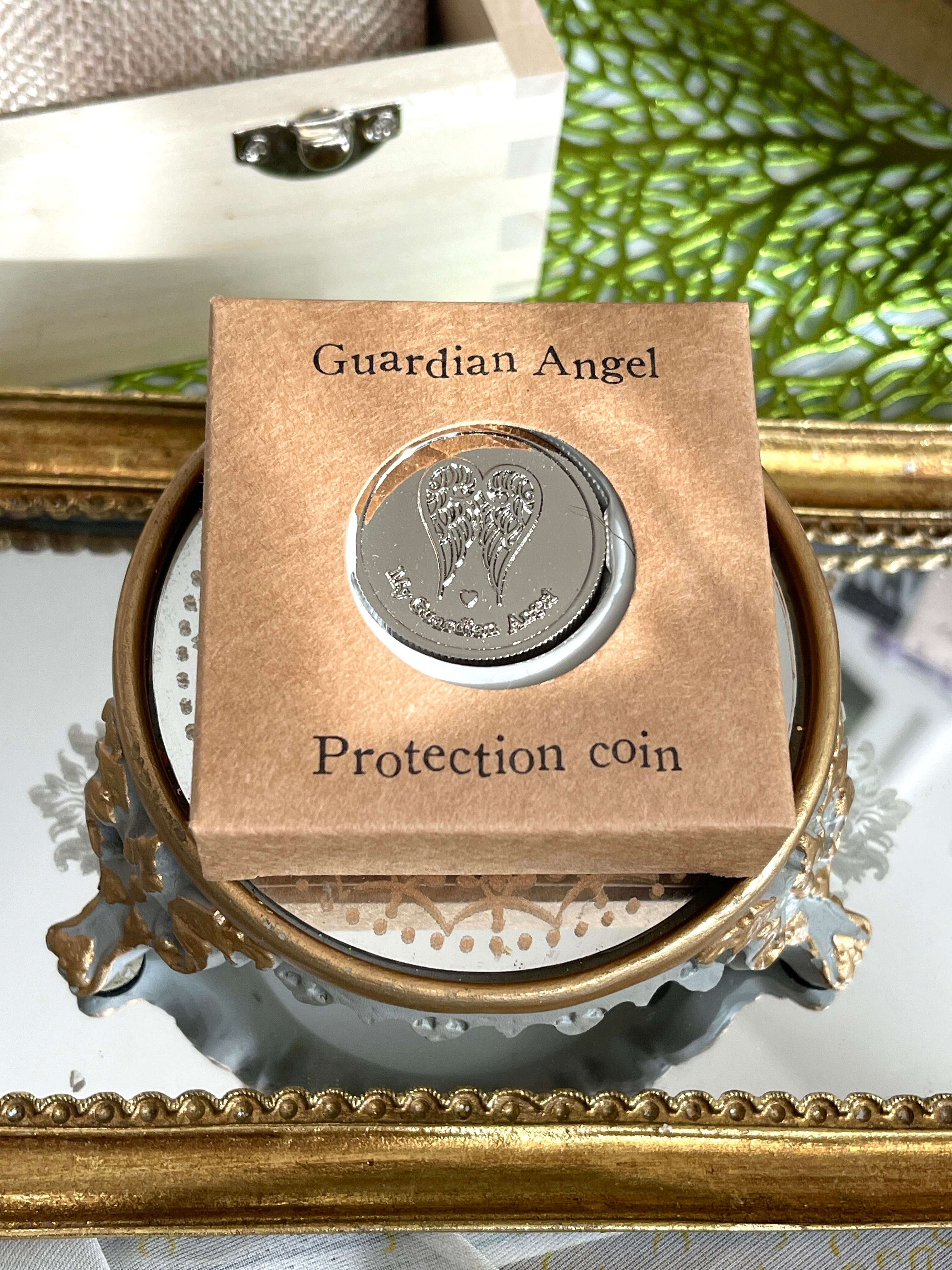 ◆天使のお守りコイン◆ラッキーチャーム◆プロテクション◆ガーディアンエンジェル◆LUCKY GARDIAN ANGEL◆コーンウォールの魔法◆英国◆