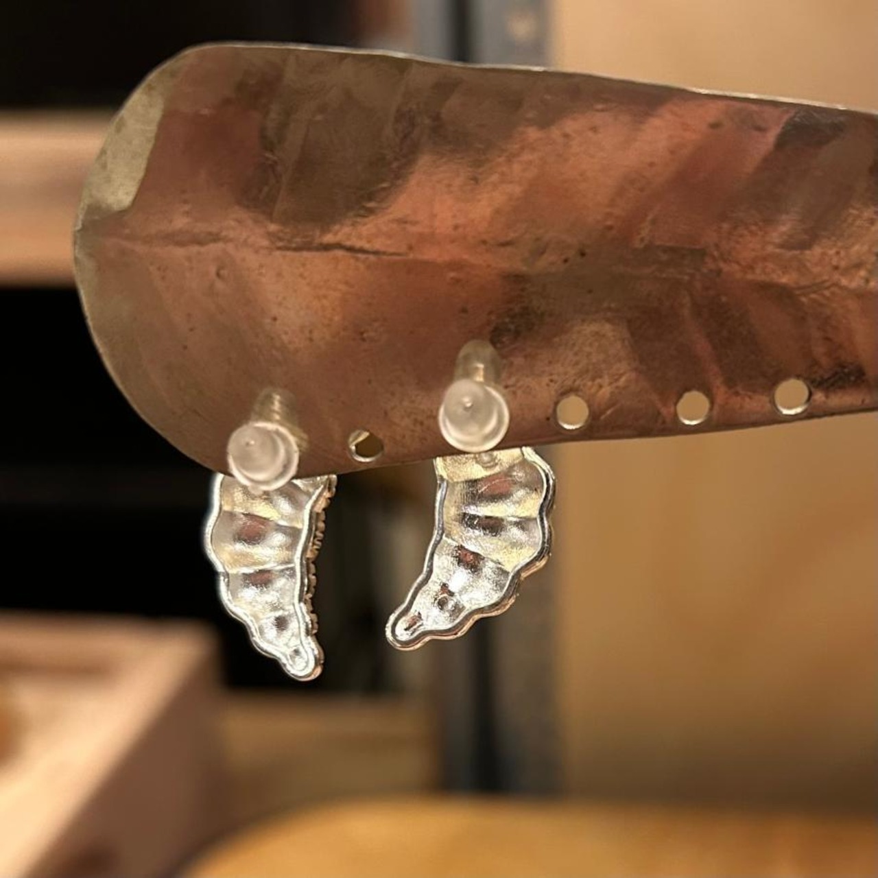 TOPANGA Jewelry Silver Croissant Earrings, Silver Croissant Earrings, S925, Gift, Jewelry, Earrings, Pan　
