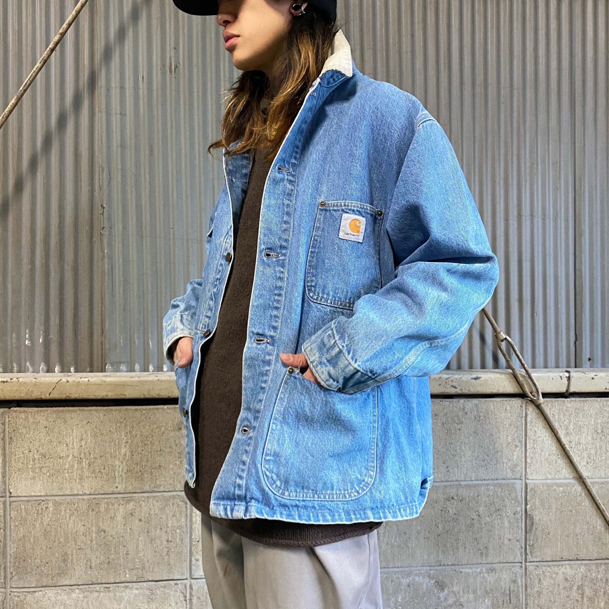 80年代 ビンテージ Carhartt カーハート デニム ブランケットライナー 