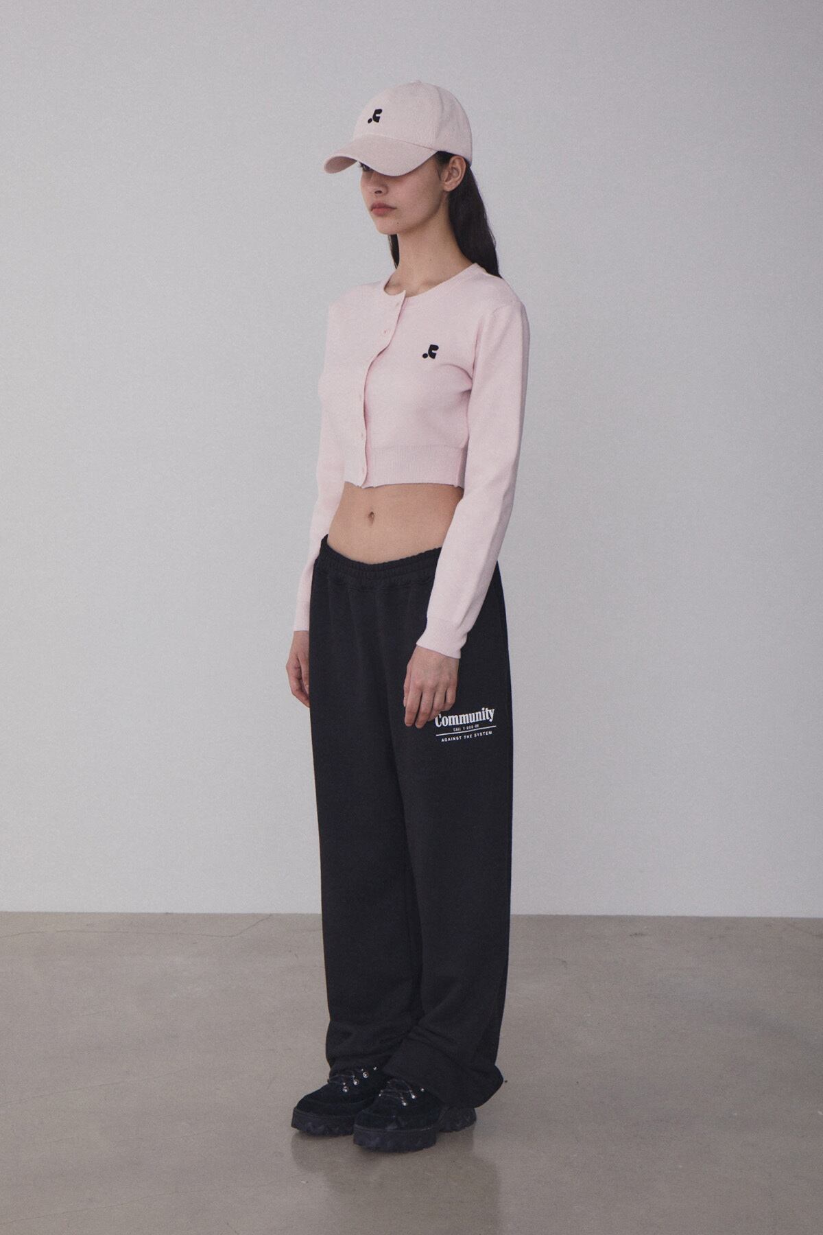 rest & recreation] RR LOGO LOUNGE PANTS - BLACK 正規韓国ブランド