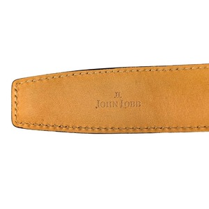 ★定価13.86万円・廃盤品・新品未使用★ ジョンロブ　スクエアバックル　バッファローカーフベルト　ブラック　サイズ80cm×32mm　BOX等付