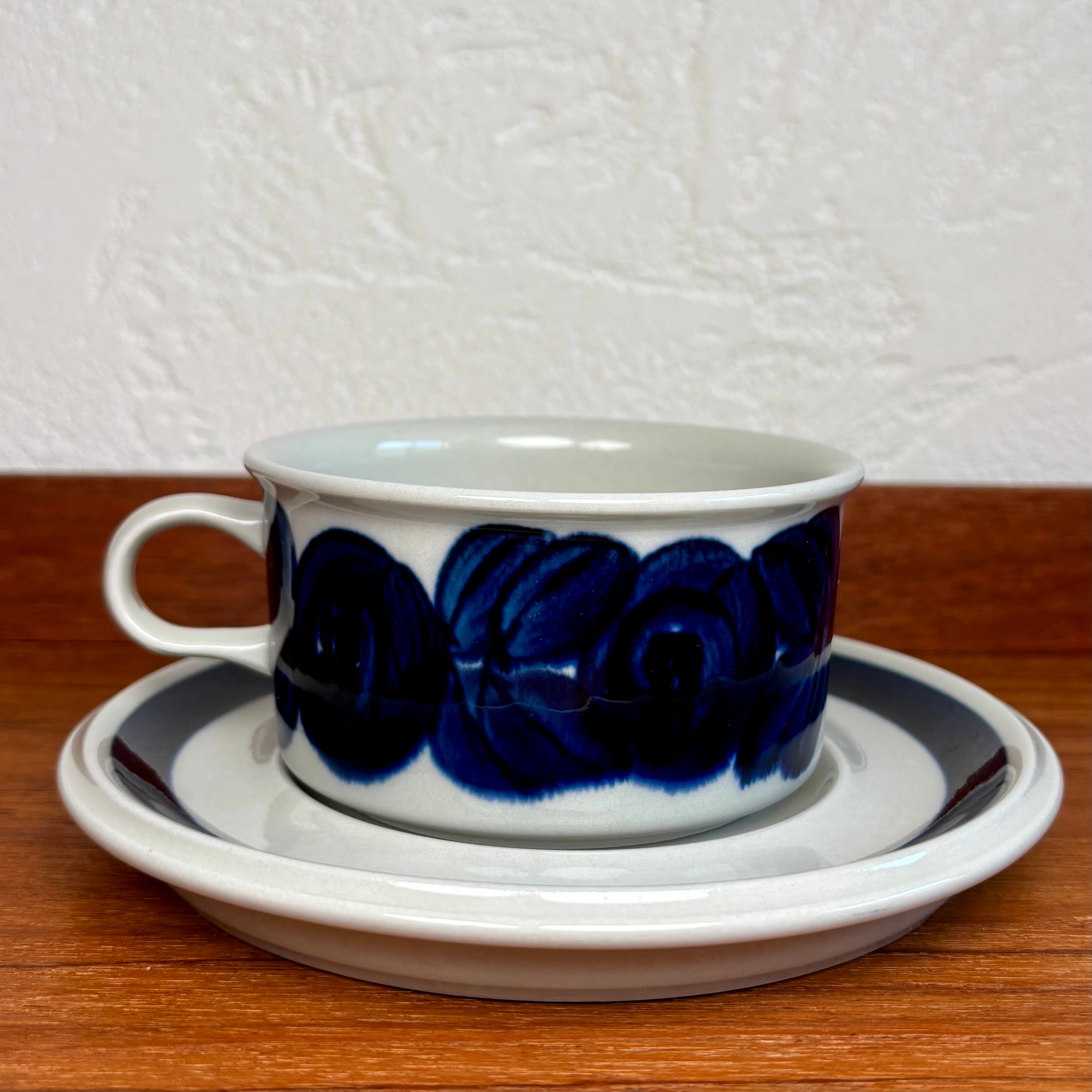 【美品】アラビア ARABIA アネモネANEMONE キャセロール大 ARABIA Anemone C&S アラビア アネモネ ティーカップ&ソーサー①