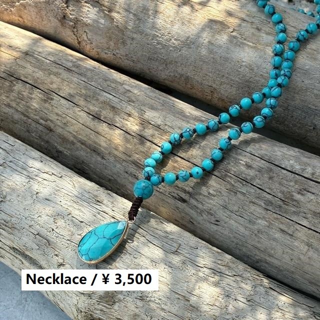 TOPANGA Jewelry　ココターコイズロングネックレス　チャームネックレス　ペンダントネックレス　ボヘミアン　エスニック　