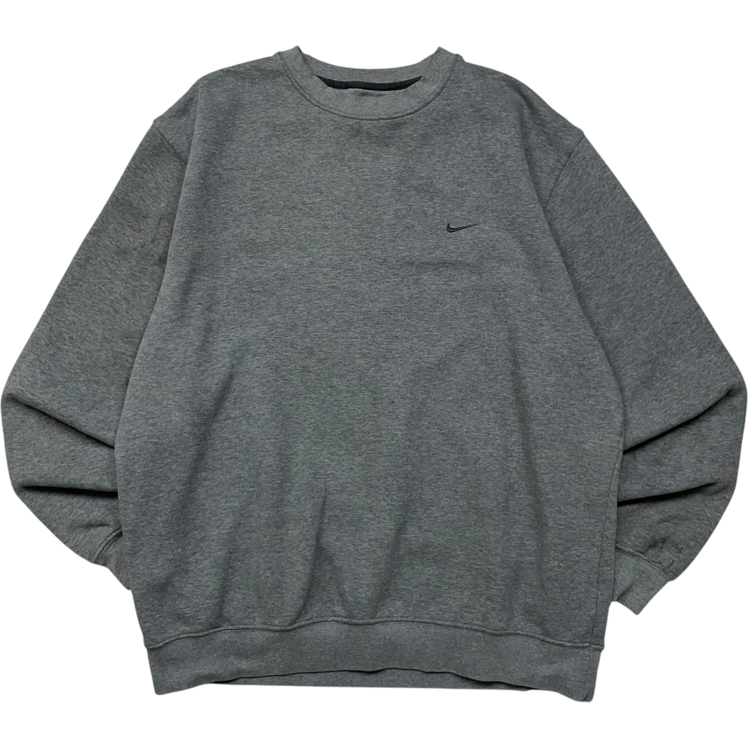 《XL》NIKE ナイキ 胸ワンポイント ロゴ 刺繍 スウェット グレー no.5497