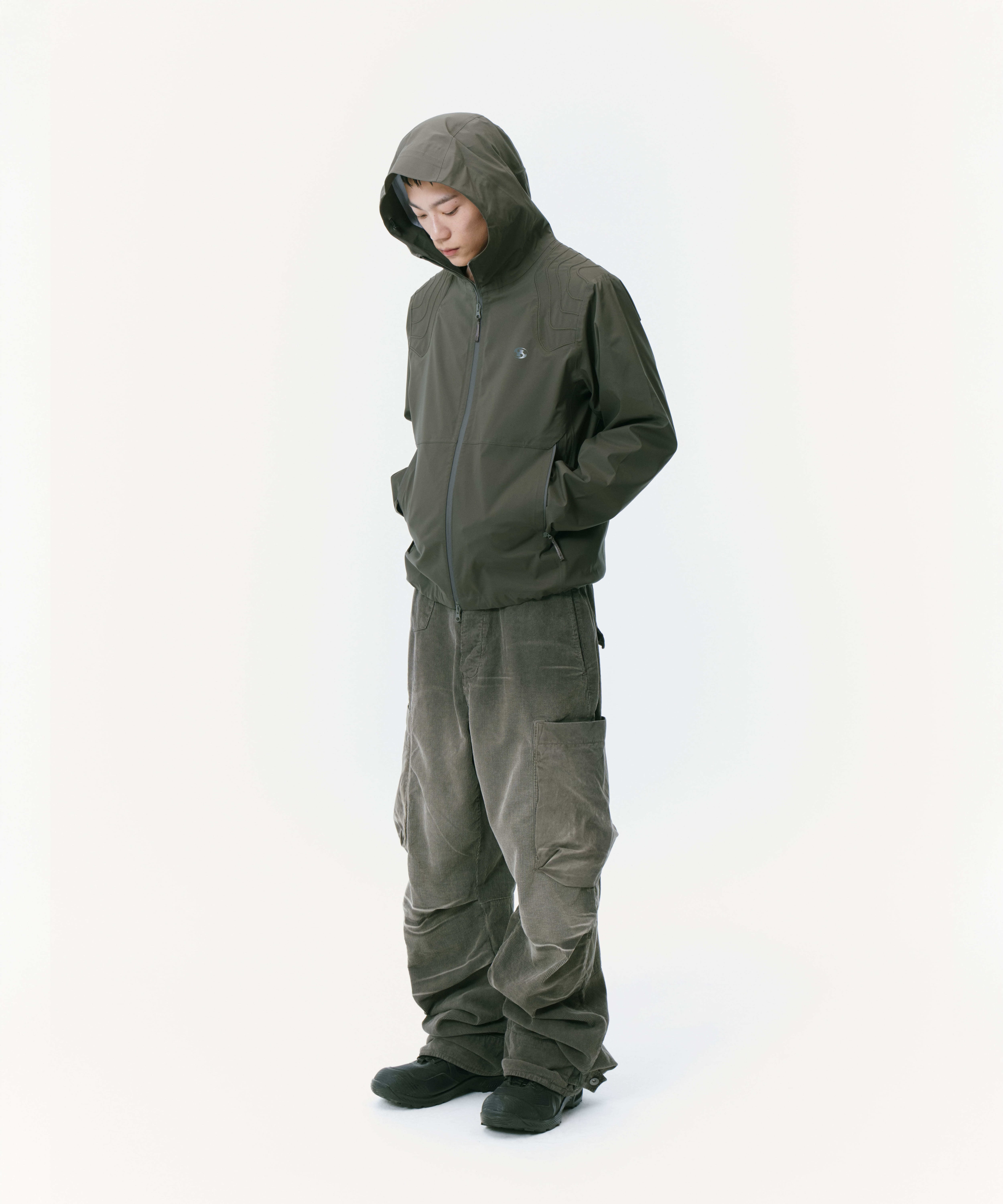 25aw sacai Corduroy Pants コーデュロイパンツ カーキ sacai(サカイ) 21AW Big Pockets Nylon-Switched Corduroy Pants