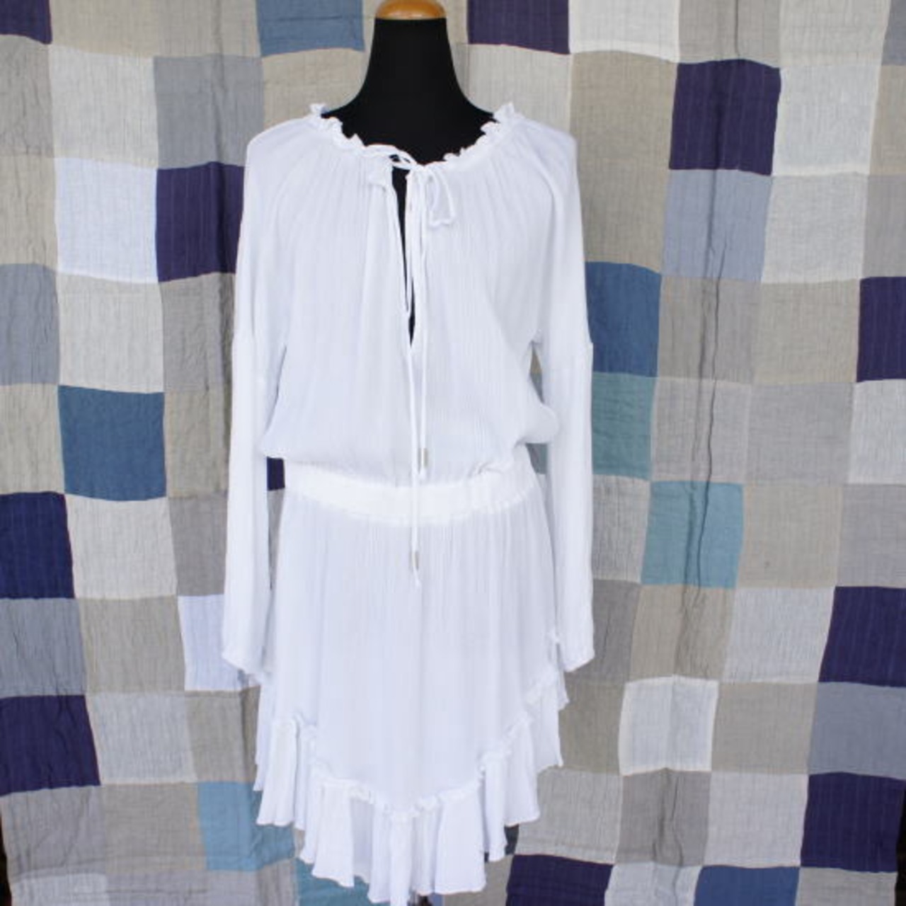 Topanga Fashion ティアードフリルミニドレス　ホワイト