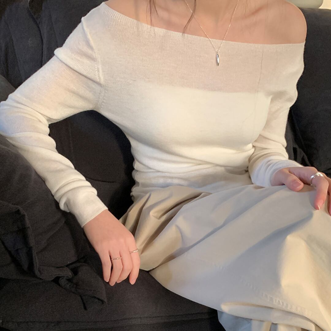 シアー オフショルダー トップス 3412562