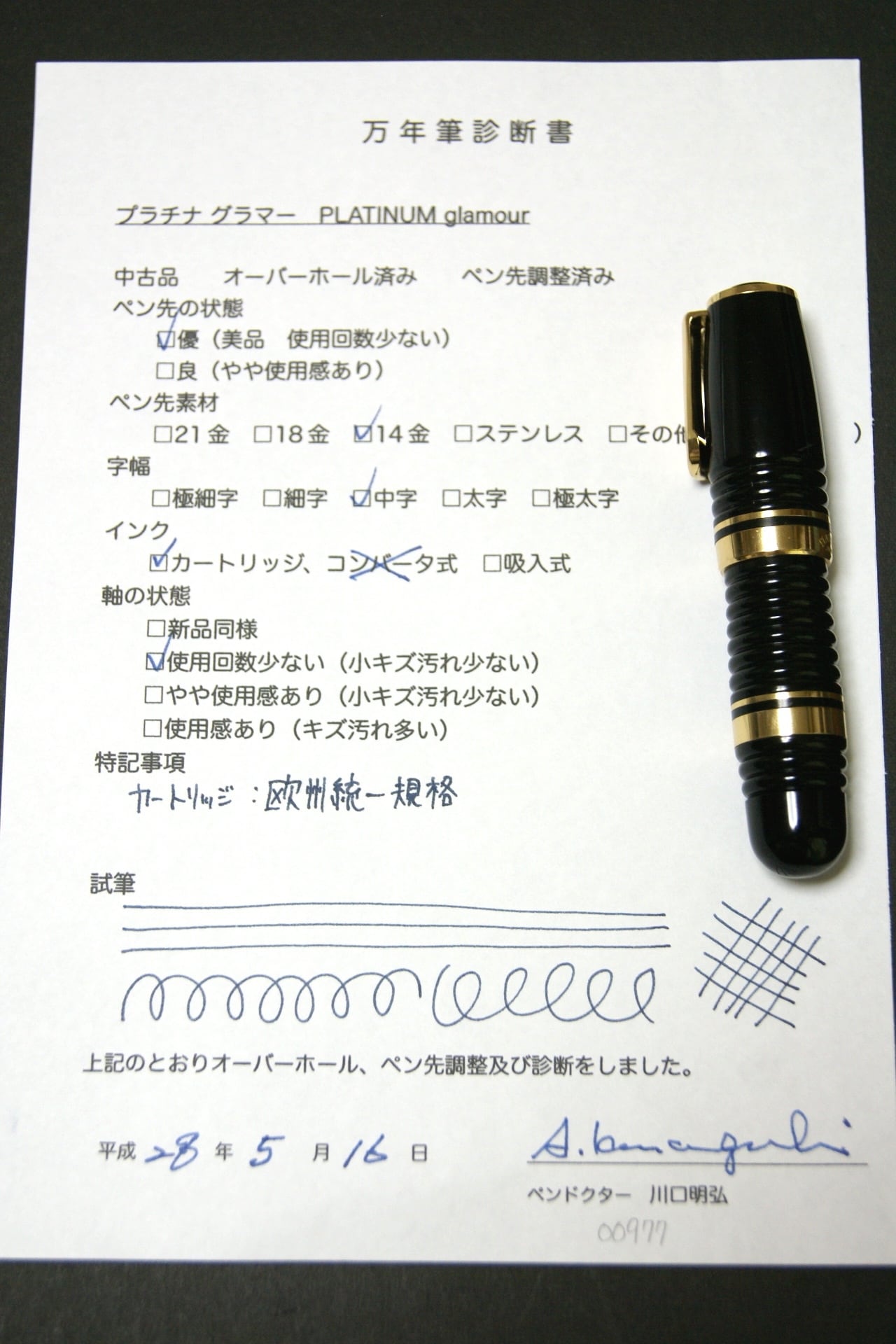 Platinum Glamor 万年筆　字幅M Platinum Glamor 万年筆 字幅M