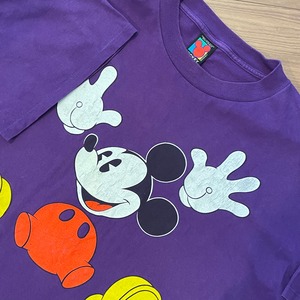【Disney】90s USA製 プリント Tシャツ ミッキーマウス 3X オーバーサイズ ゆるだぼ ディズニー US古着 アメリカ古着