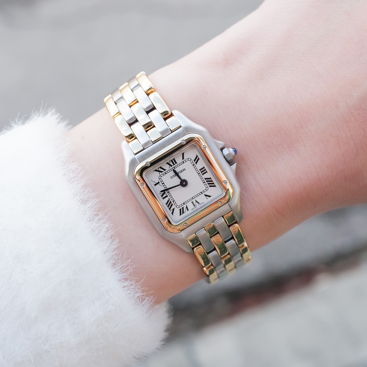 【正規修理済み】カルティエ パンテールSM 3ロウ