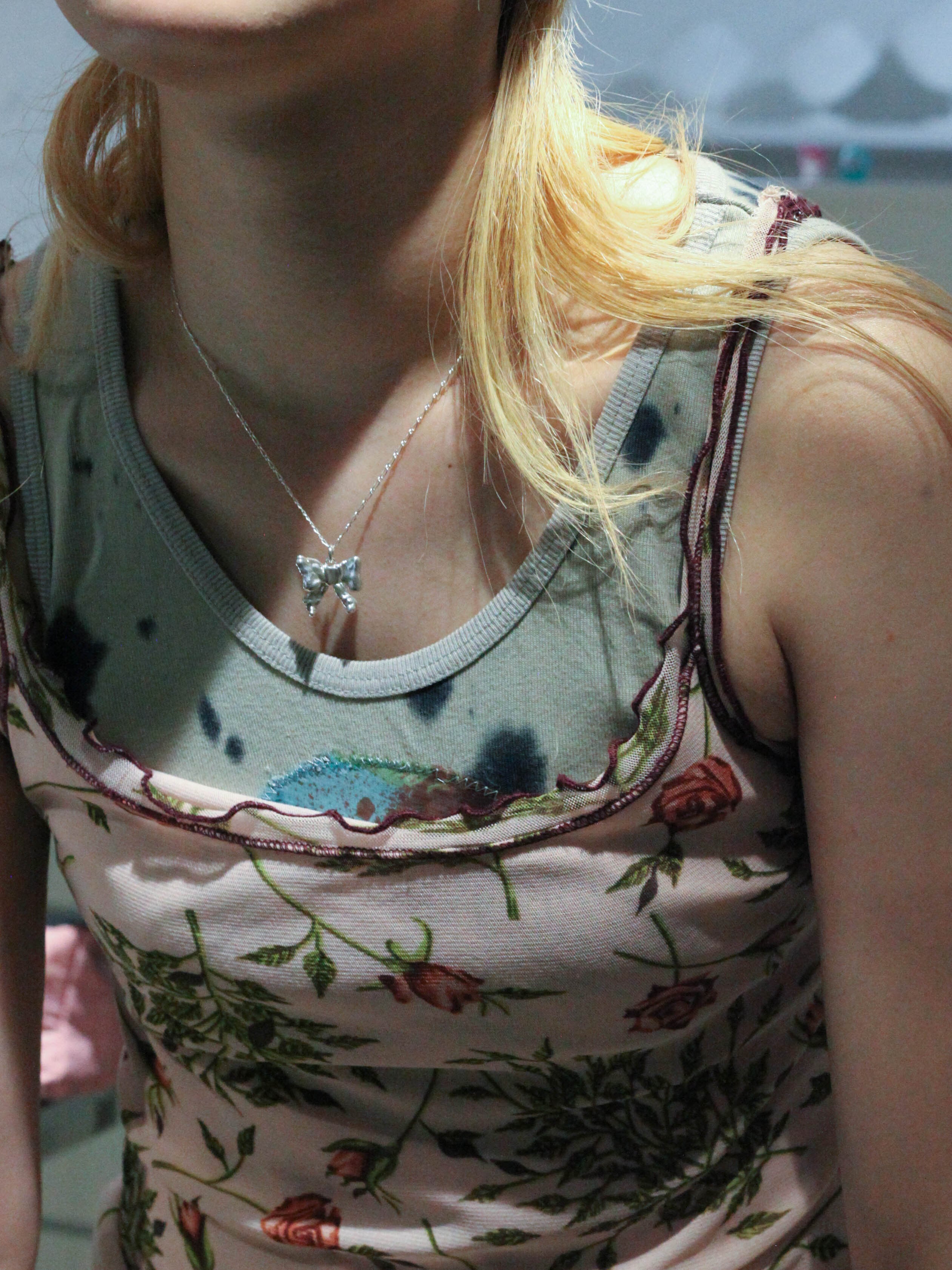 極美品 LANIE ribbone choker necklace ribbone necklace/choker L silver925 #LJ23047N | LANIE