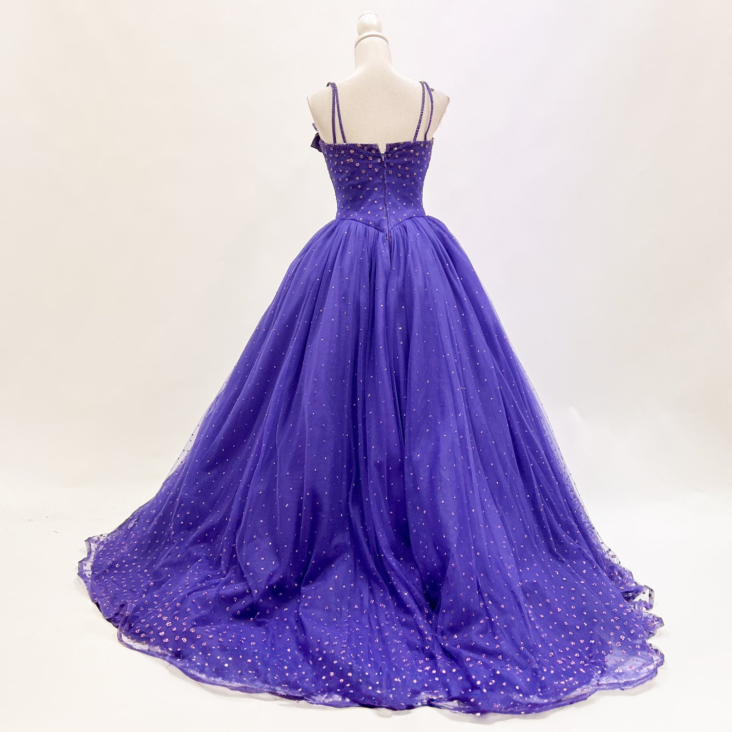 中古 カラードレス 青紫 プリンセスライン 11号T 撮影衣装 結婚式