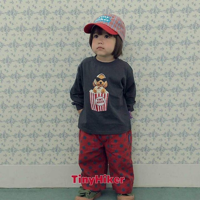 韓国子供服 / TinyHiker / 26Autumn / ポップドッグプリント Tシャツ / 秋服 *XS~XL *