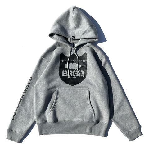ROUND SHIELD HOODIE GREY/BLACK