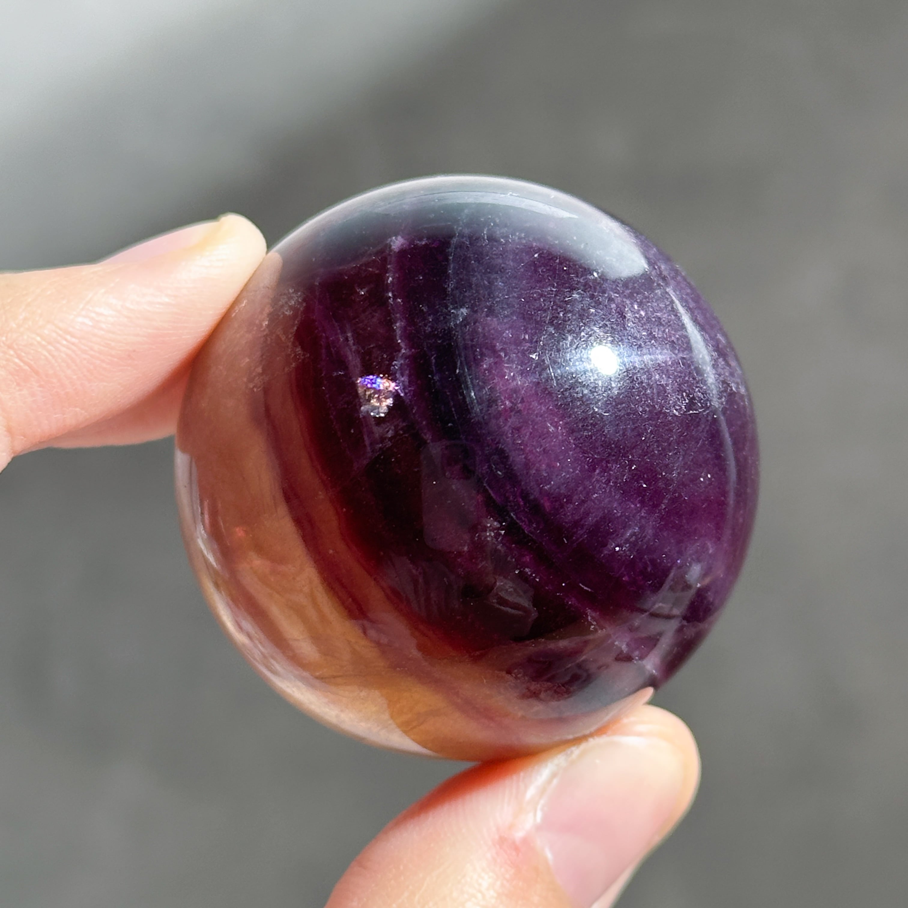 レインボーフローライト スフィア（丸玉)03◇ Rainbow Fluorite Sphere