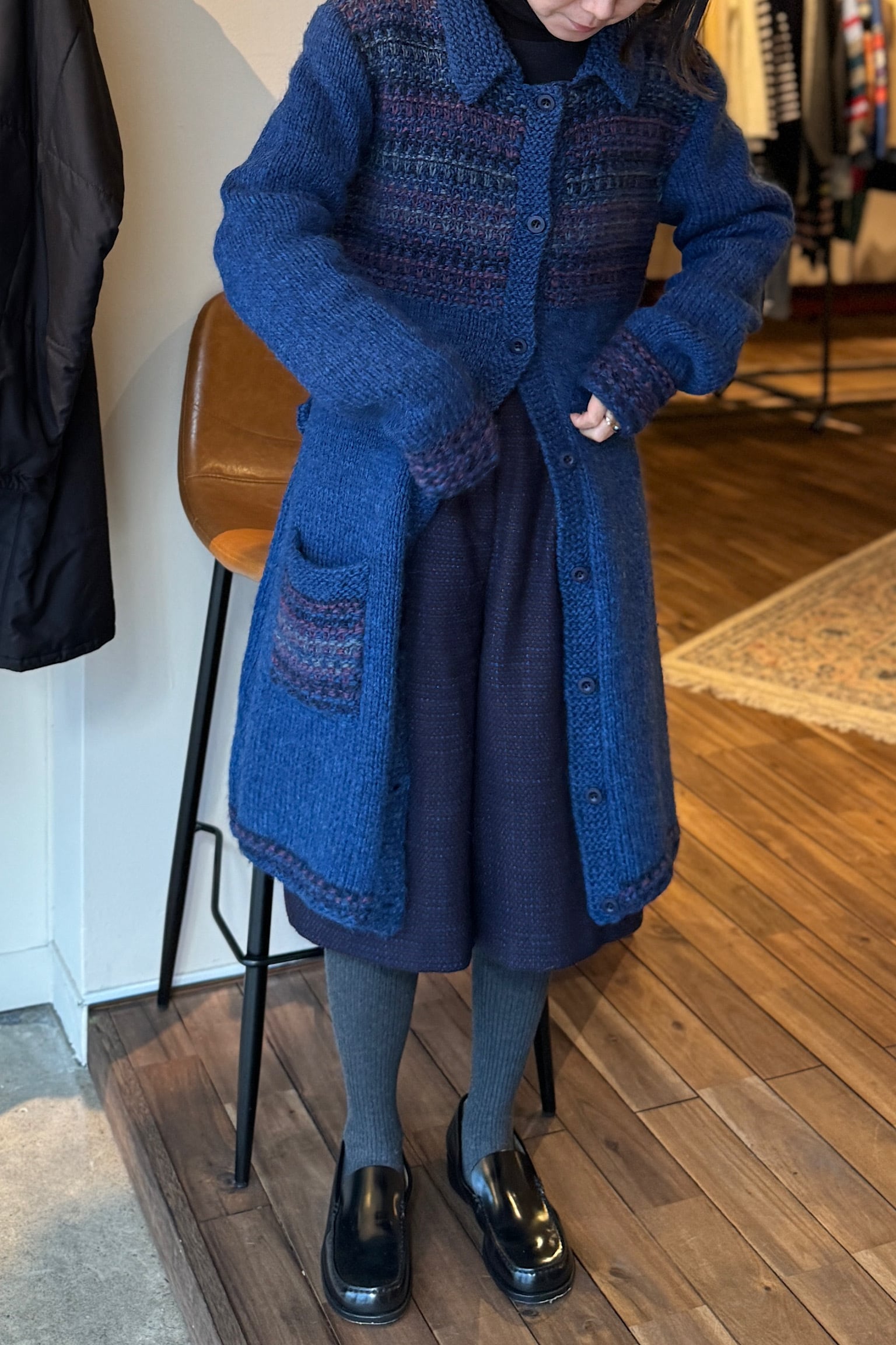 CEaRET シーレット ニットドッキングコート 異素材リメイクMA-1