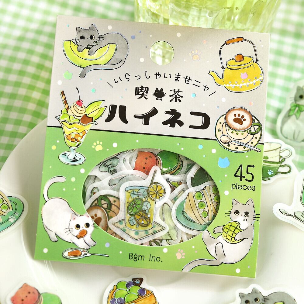 フレークシール 箔押し いらっしゃいませニャ！ | てんくーどう