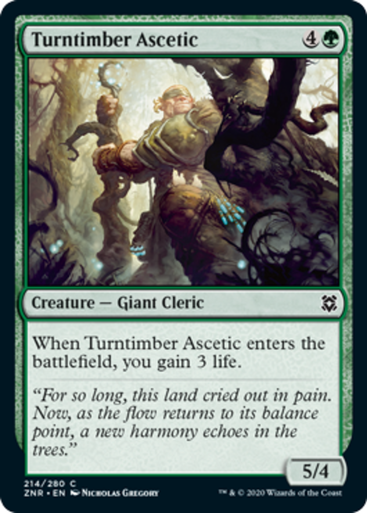 (EN)(214) 変わり樹の苦行者/Turntimber Ascetic [ZNR](NM) | MTG専門店 BellSearch