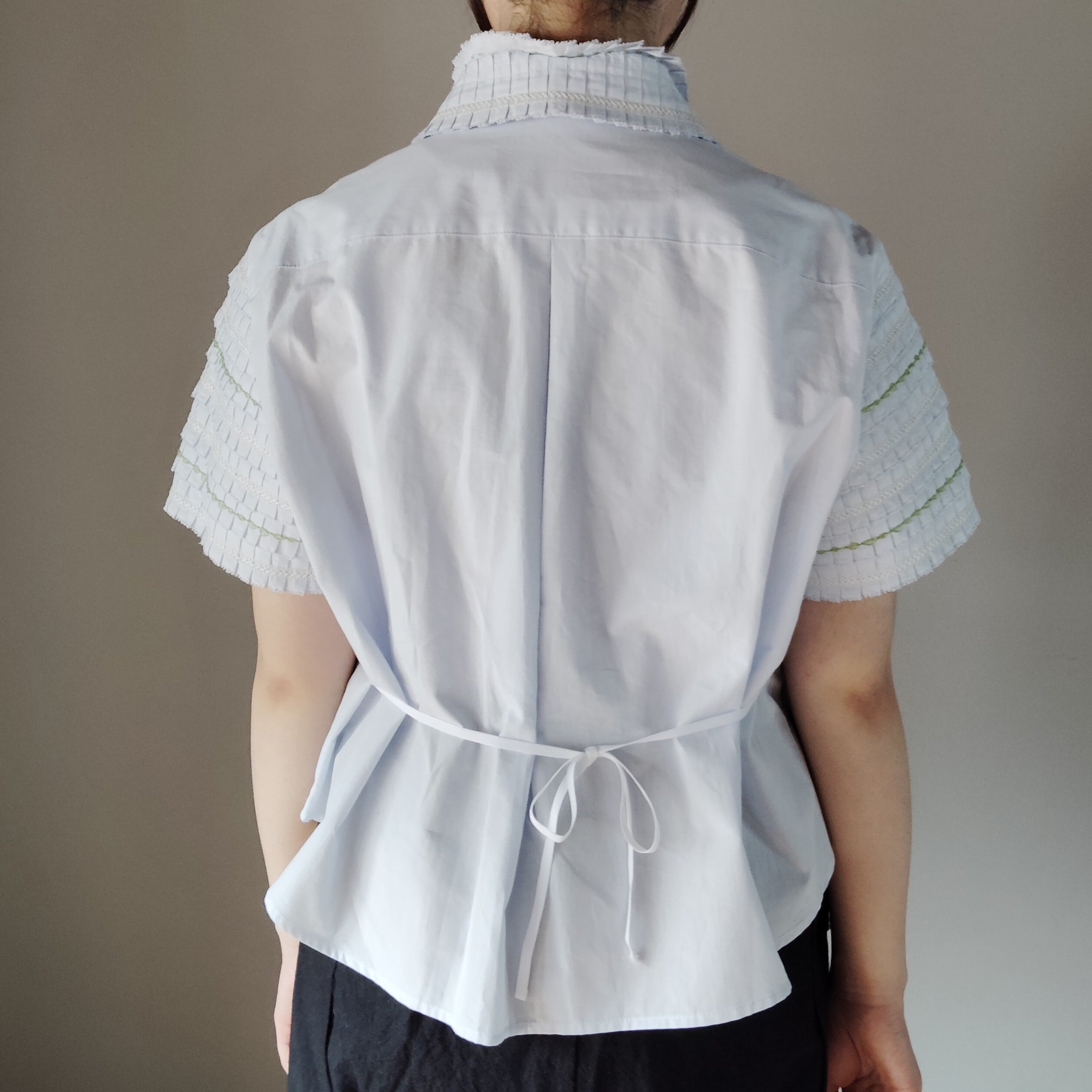 【美品】  ASEEDONCLOUD / アシードンクラウド | Garden instrumentalist blouse コットン シャツ | O/S | ネイビー | レディース 美品】 ASEEDONCLOUD / アシードンクラウド | Garden instrumentalist