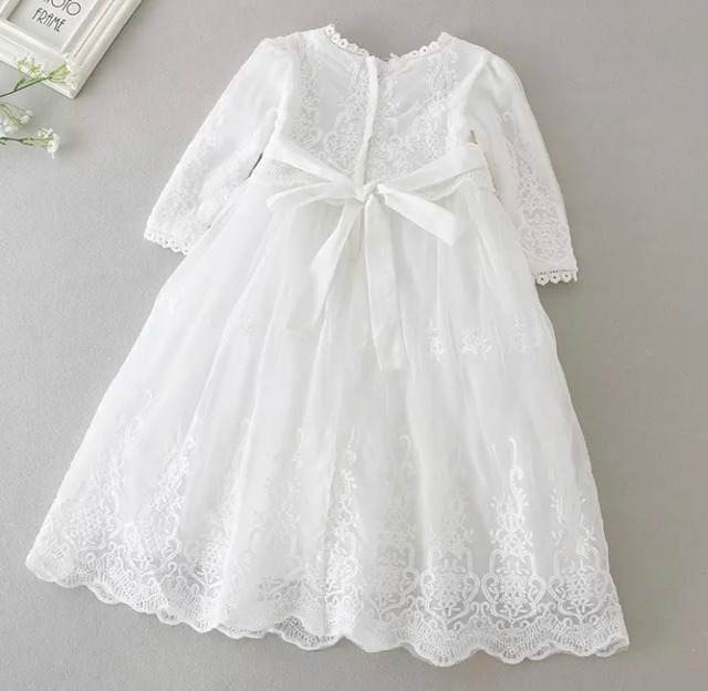 即納＆予約レースベビードレス長袖