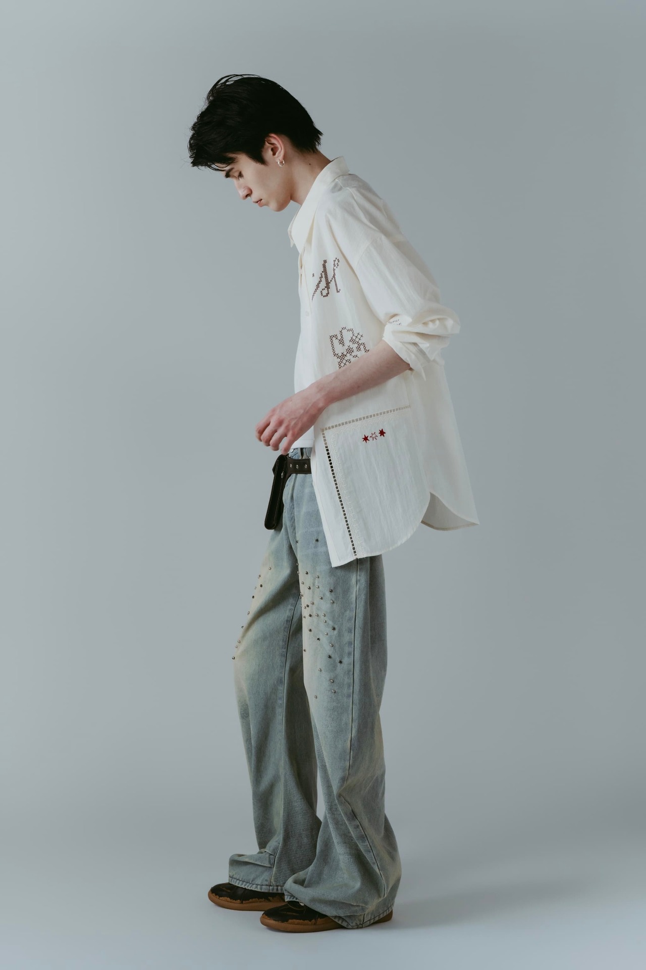 Embroidered Shirt / UNISEX / IVORY - 4