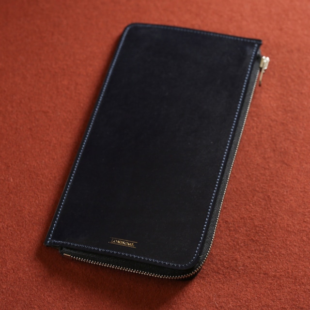 【NAVY】 L ZIP LONG WALLET　 ネイビー　Lジップロングウォレット