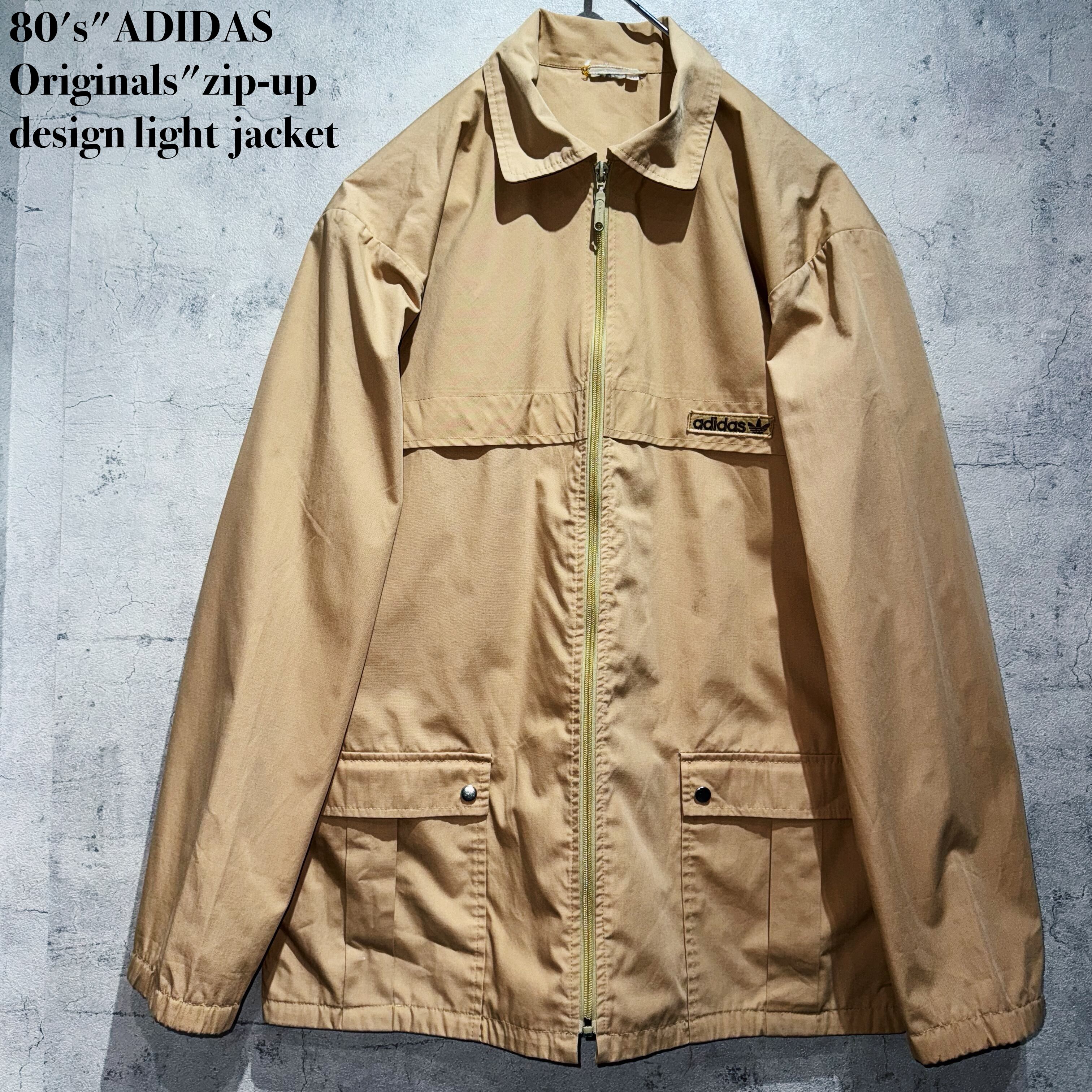 80's"ADIDAS Originals"zip-up design light jacket