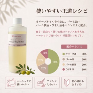 【送料無料・3本セット】手作り石けん用 オイルミックス｜Premium Olive Oil Blend 255g×3