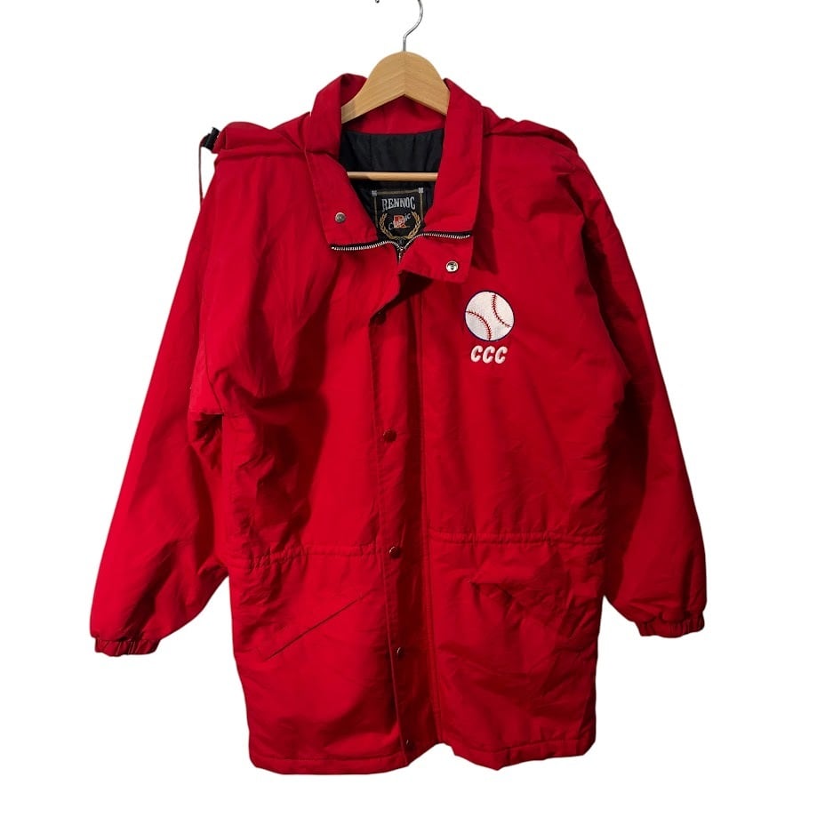 90年代 USA製 ビンテージ ハイスタンダード コーチジャケット L 赤 1990's USA American Red Cross Coach Jacket | PAY ID