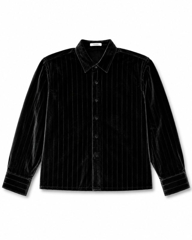 【ALUDE SELECT】velour rib long shirt