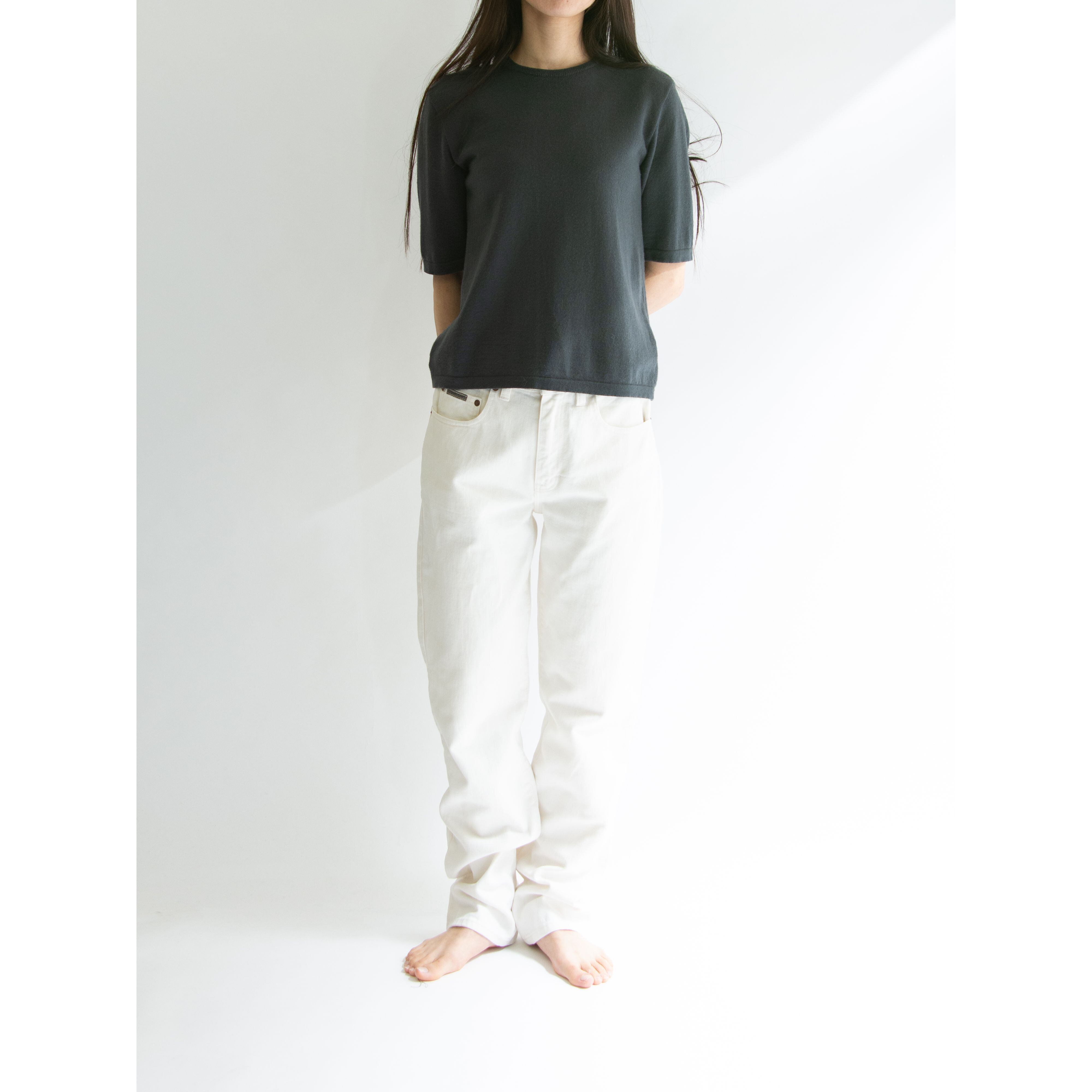 【cK Calvin Klein】Made in Hong Kong 100%Cotton Denim Pants（カルバンクライン 香港製 コットン ホワイトデニムパンツ ジーンズ）
