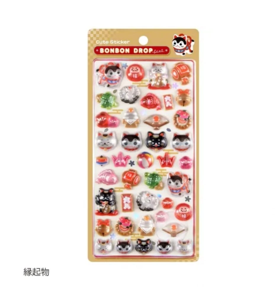 正規品】ボンボンドロップシール和柄6枚セット(東京観光＋古都めぐり＋