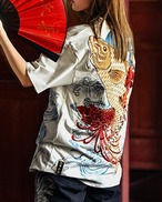 Embroidered Koi T-Shirt 2color【G1023】