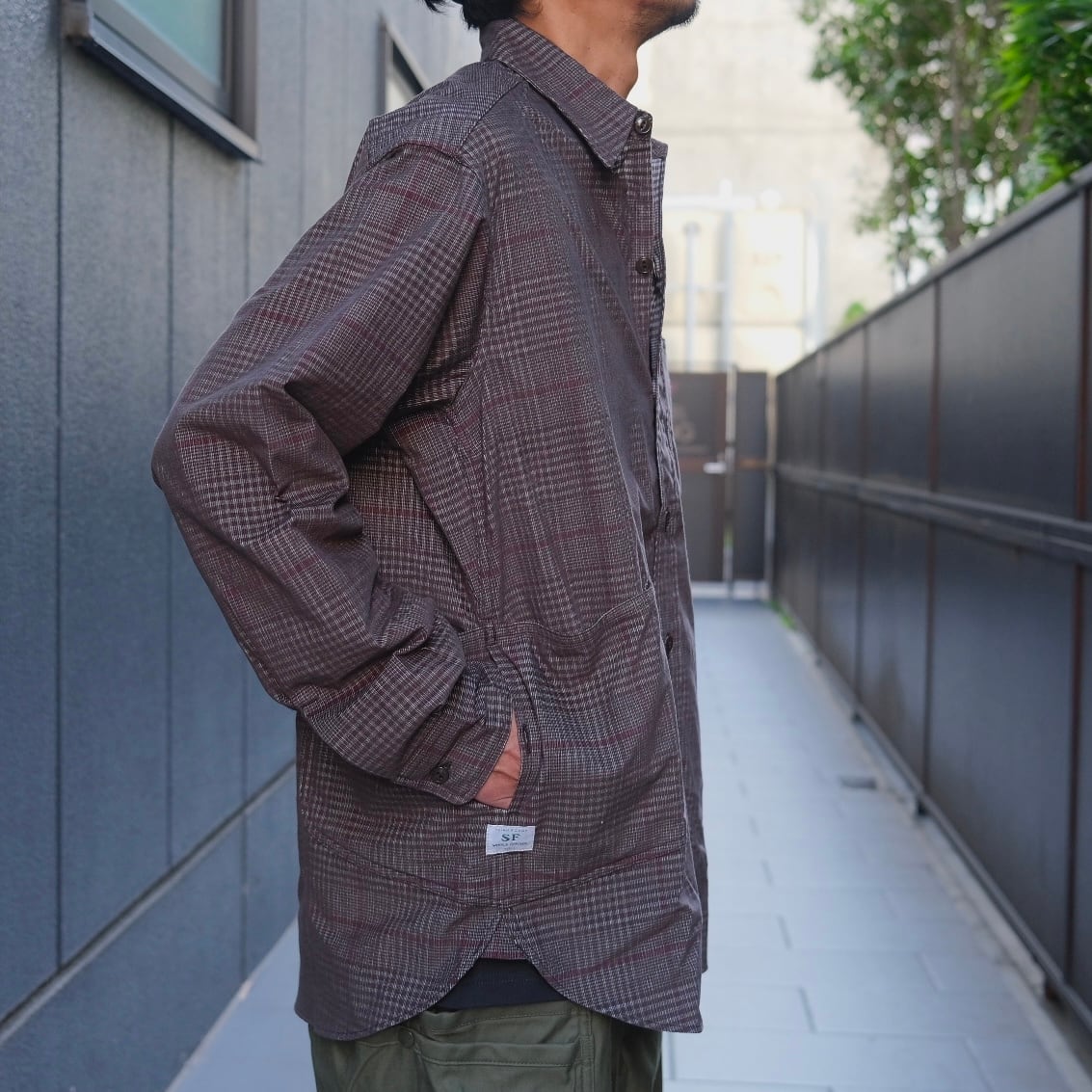 SASSAFRAS(ササフラス) / Diggin Shirt 21Wale Corduroy Check-Brown