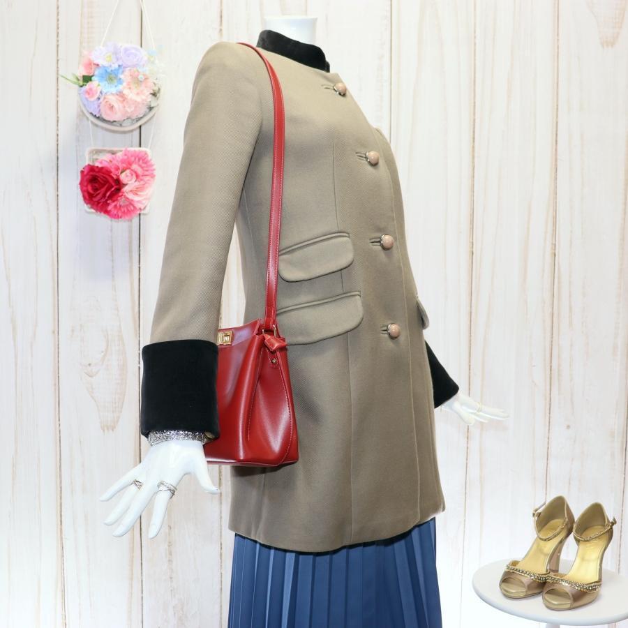 レディース PAUL＆JOE ナポレオンコート S カーキ×ブラック スタンドカラー