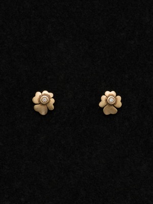 Flower Diamond Pierced Earrings