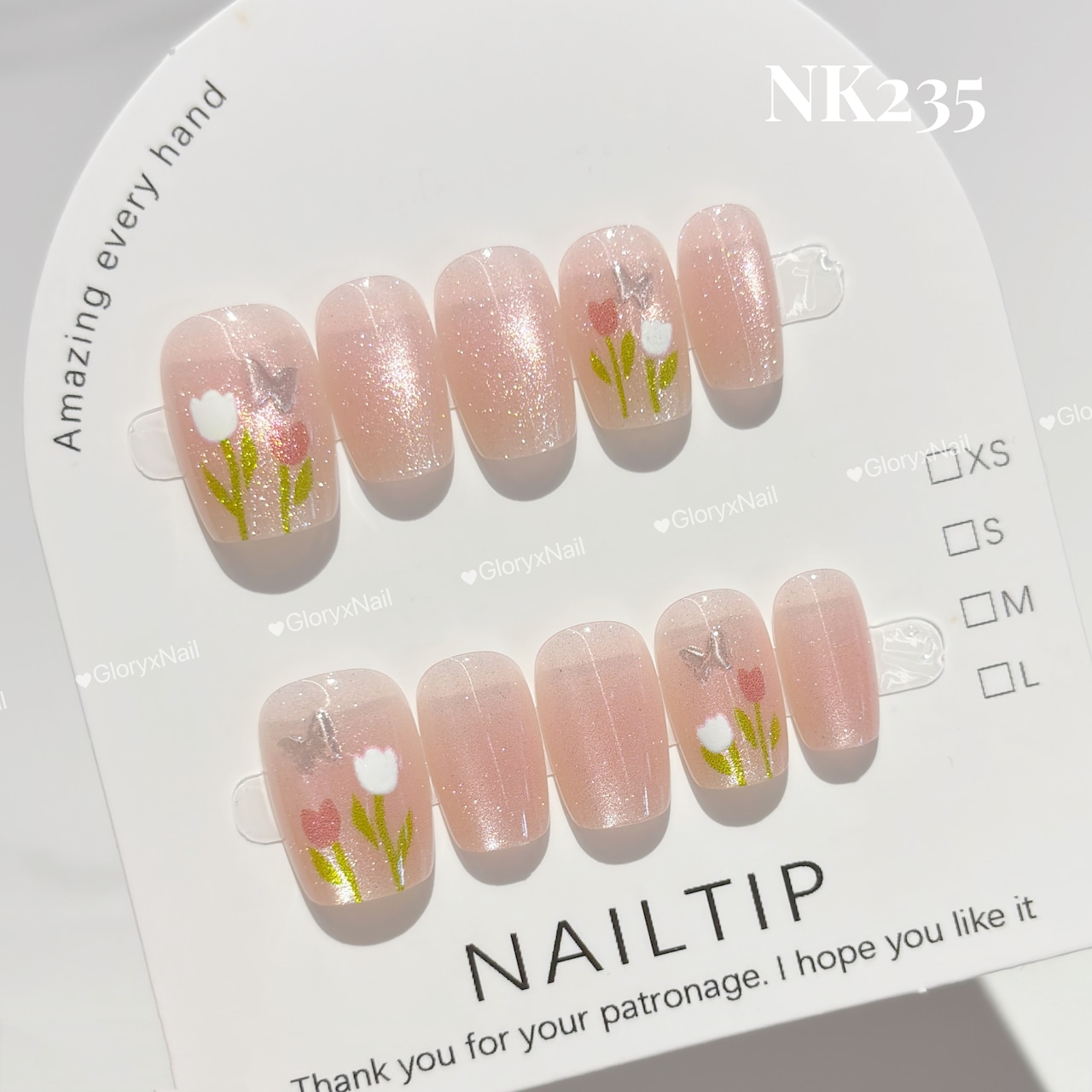 NK235 ネイルチップ サイズXS/S/M