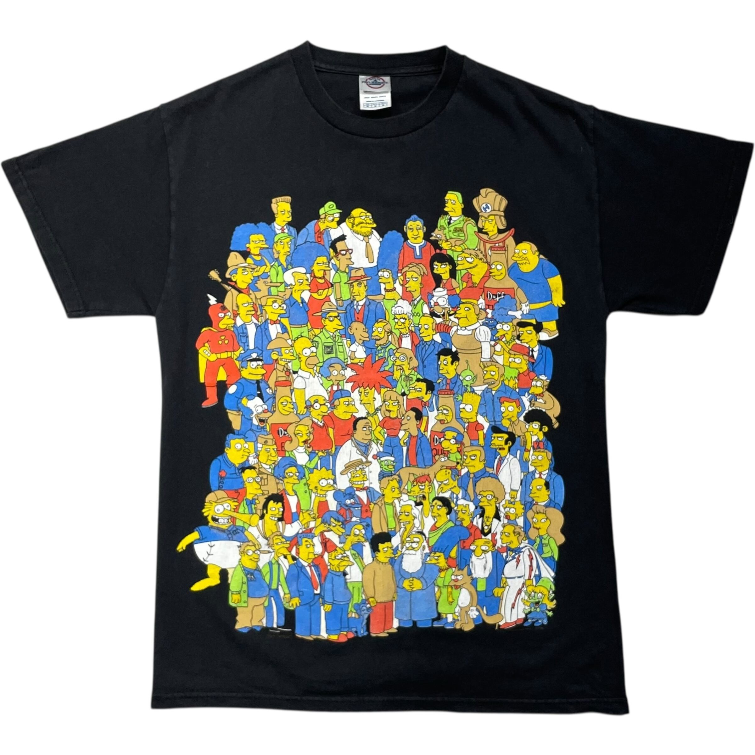 《M》 DELTA キャラTシャツ フロントプリント シンプソンズ オールスター ブラック no.7749