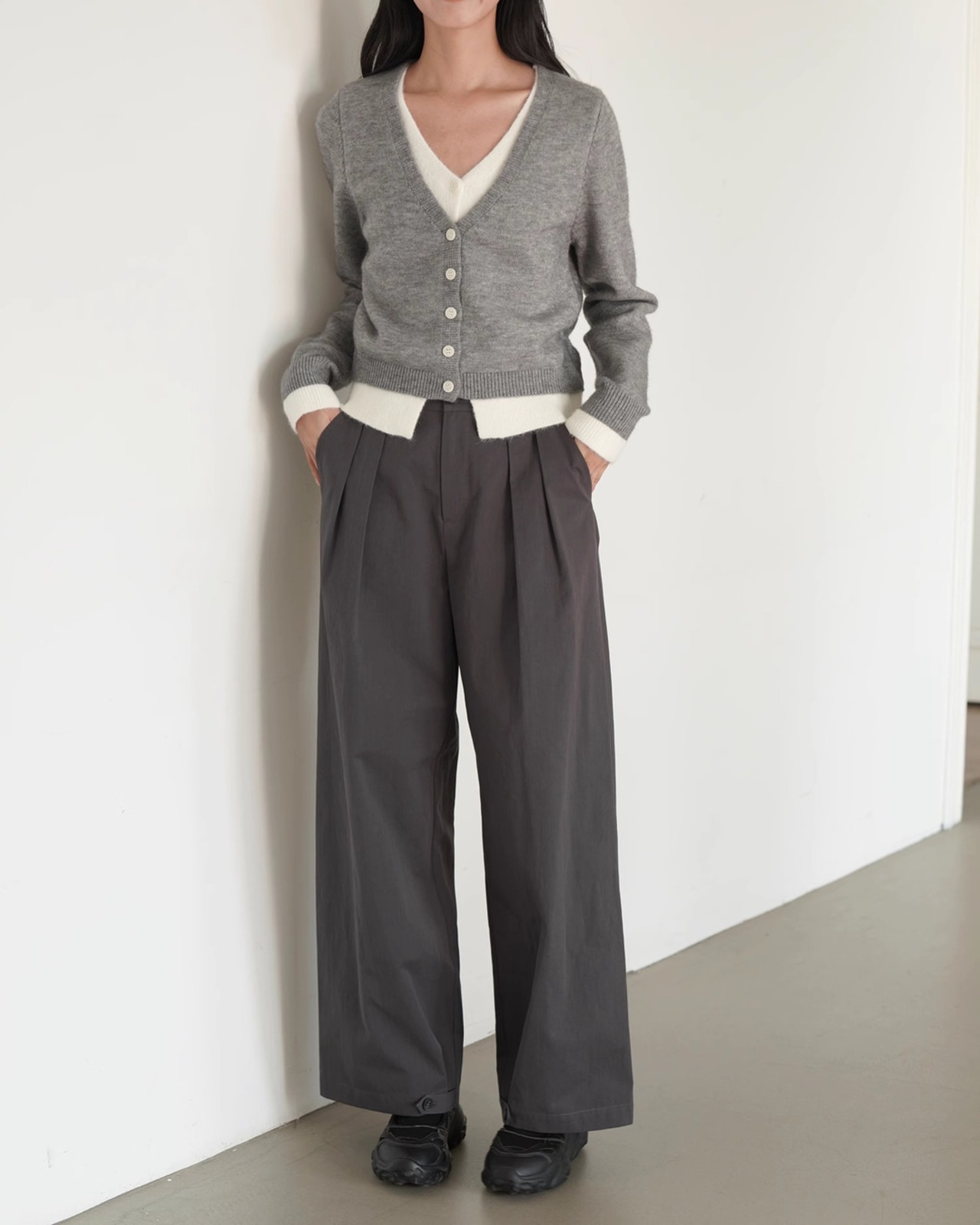 Fake layered Cardigan　T20275