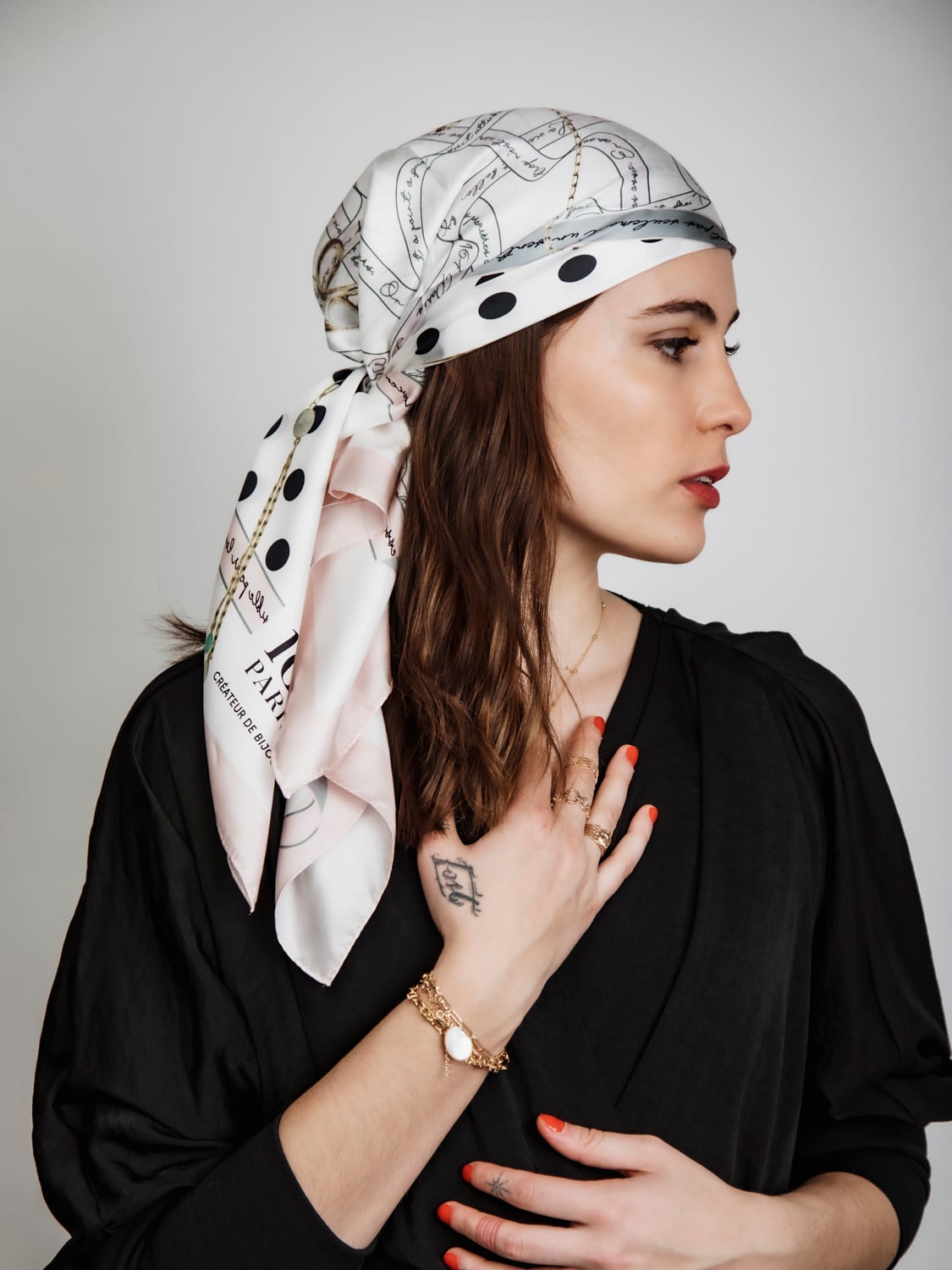 bijoux turquoise ／シルクスカーフ ターコイズ | by164PARIS