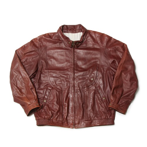 LedermannDesign 80sVintage Italy NappaLeatherSwitchingZipJacket